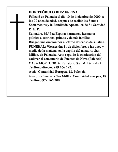 Don Teódulo Diez Espina