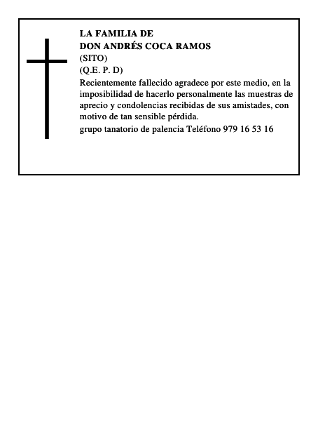 Don Andrés Coca Ramos