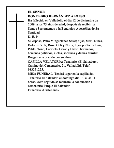 Don Pedro Hernández Alonso