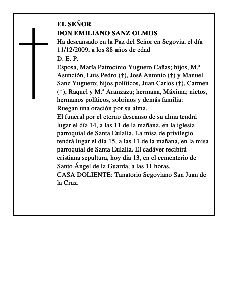 Don Emiliano Sanz Olmos