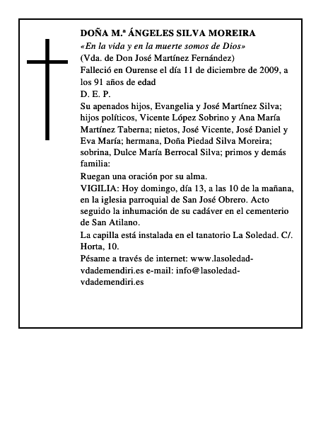 Doña M.ª Ángeles Silva Moreira