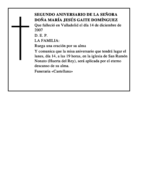 Doña María Jesús Gaite Domínguez