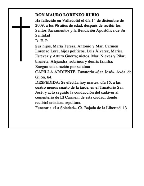Don Mauro Lorenzo Rubio
