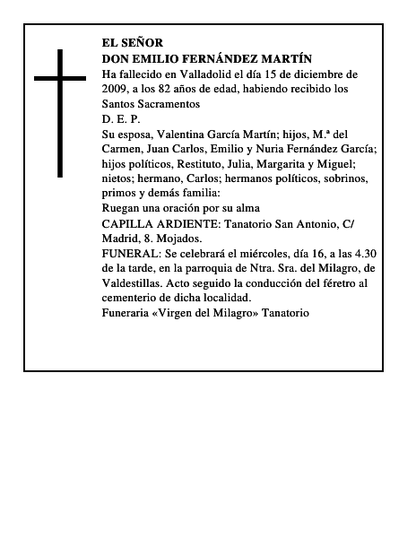 Don Emilio Fernández Martín