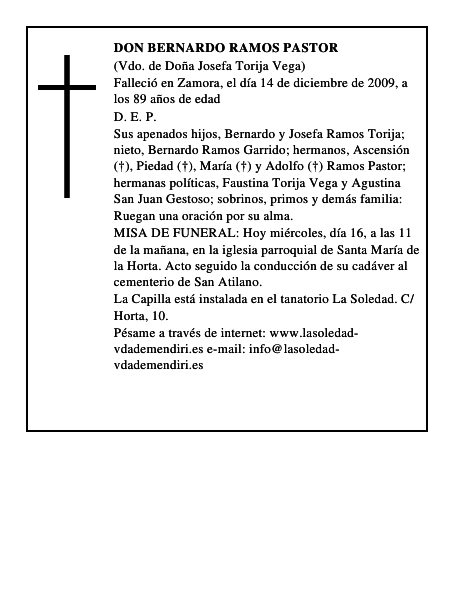 Don Bernardo Ramos Pastor