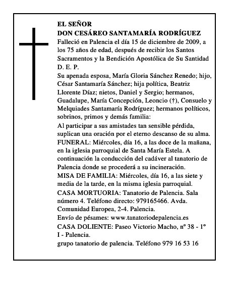 Don Cesáreo Santamaría Rodríguez
