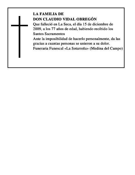 Don Claudio Vidal Obregón