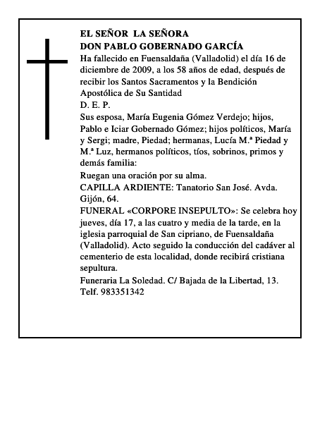 Don Pablo Gobernado García