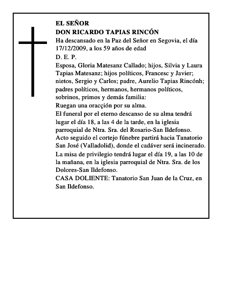 Don Ricardo Tapias Rincón