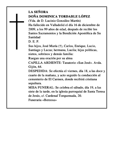 Doña Dominica Tordable López
