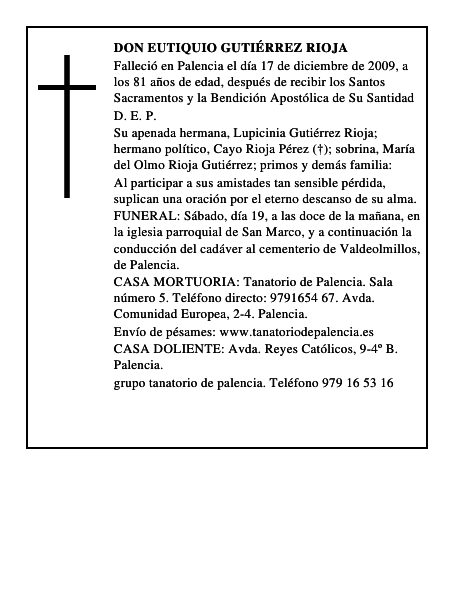 Don Eutiquio Gutiérrez Rioja