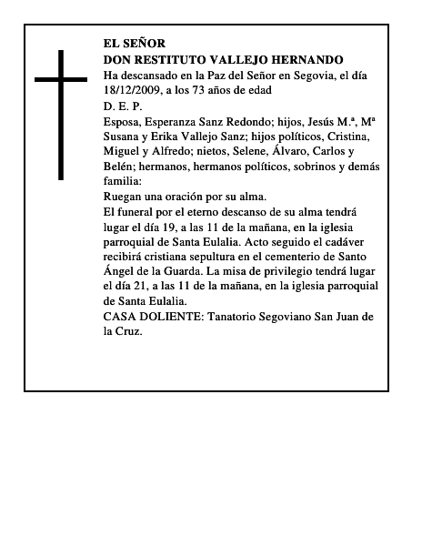 Don Restituto Vallejo Hernando