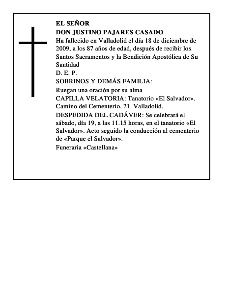 Don Justino Pajares Casado