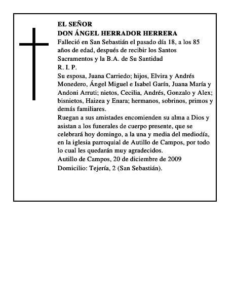 Don Ángel Herrador Herrera