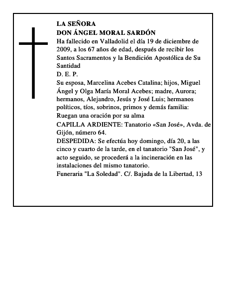 Don Ángel Moral Sardón