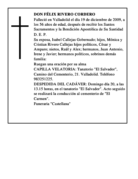 Don Félix Rivero Cordero
