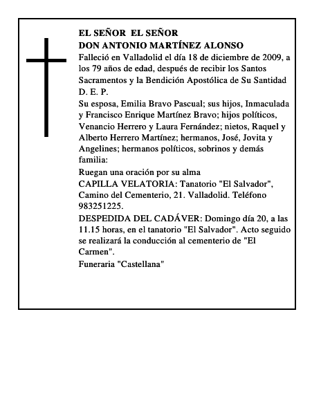 Don Antonio Martínez Alonso