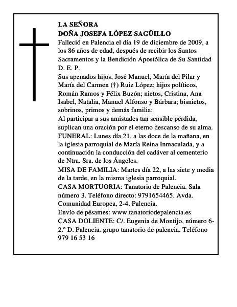 Doña Josefa López Sagüillo