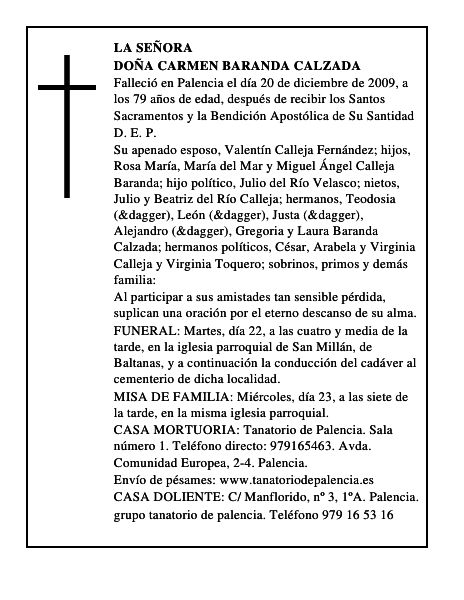 Doña Carmen Baranda Calzada