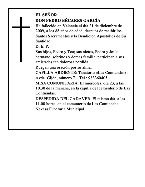 Don Pedro Bécares García