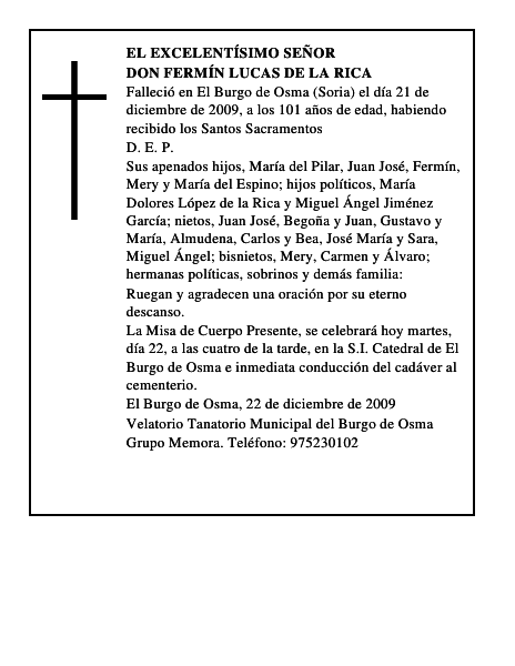 Don Fermín Lucas de la Rica