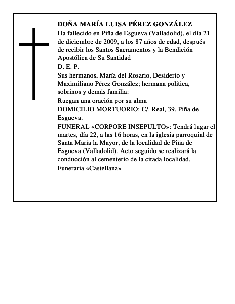 Doña María Luisa Pérez González