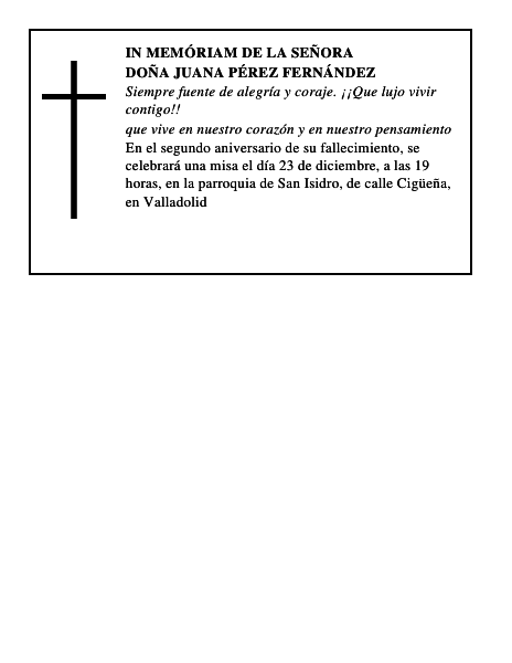Doña Juana Pérez Fernández