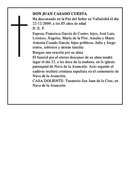 Don Juan Casado Cuesta