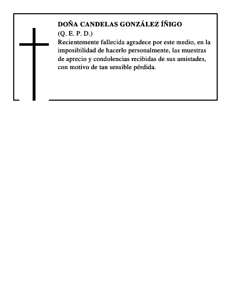 Doña Candelas González Íñigo