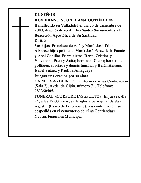 Don Francisco Triana Gutiérrez