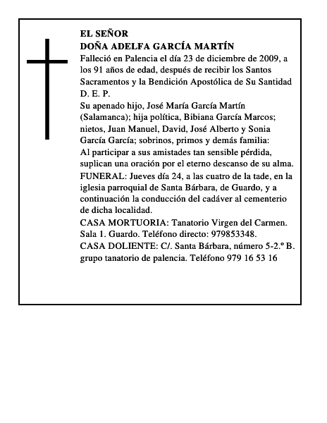 Doña Adelfa García Martín
