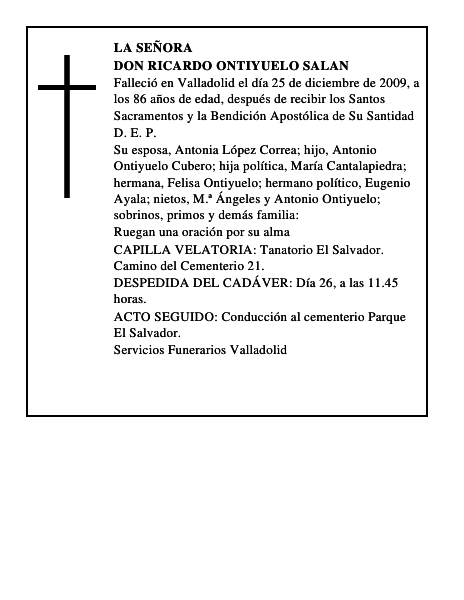 Don Ricardo Ontiyuelo Salan
