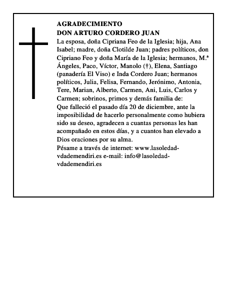Don Arturo Cordero Juan
