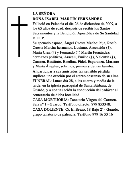 Doña Isabel Martín Fernández