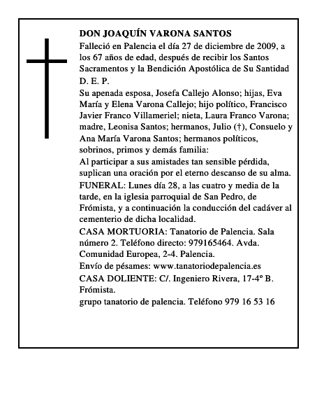 Don Joaquín Varona Santos