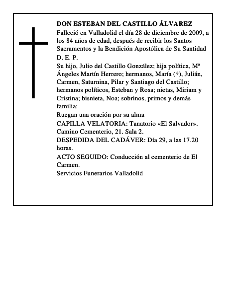 Don Esteban del Castillo Álvarez