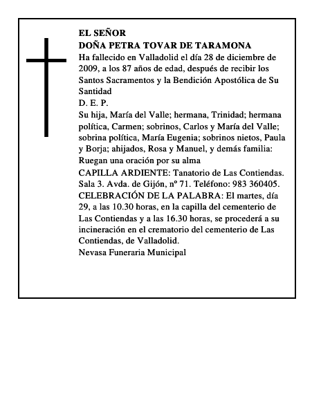 Doña Petra Tovar de Taramona