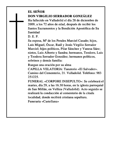 Don Virgilio Serrador González