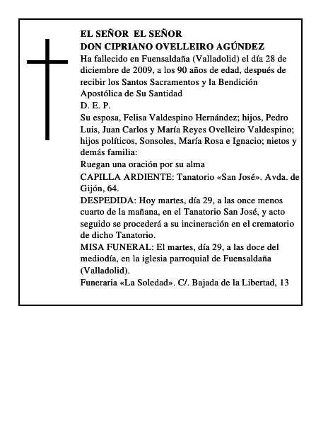 Don Cipriano Ovelleiro Agúndez