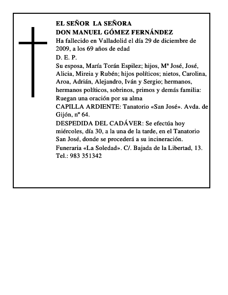 Don Manuel Gómez Fernández