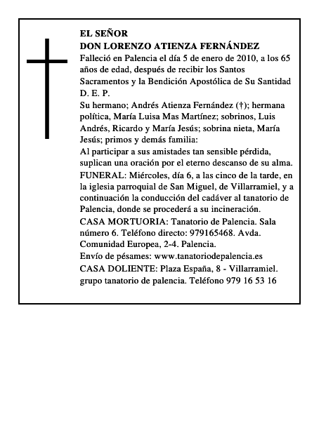 Don Lorenzo Atienza Fernández