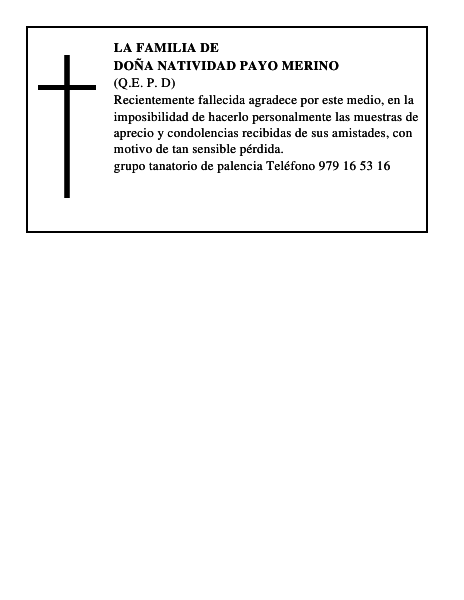 Doña Natividad Payo Merino