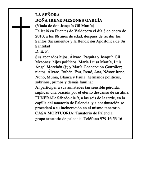 Doña Irene Mesones García