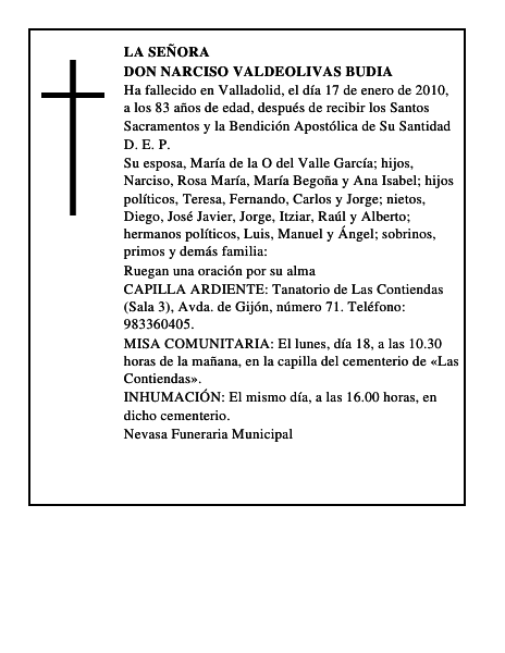 Don Narciso Valdeolivas Budia