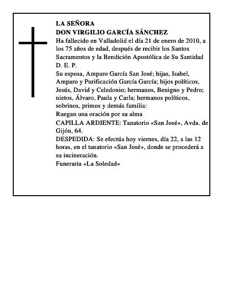 Don Virgilio García Sánchez