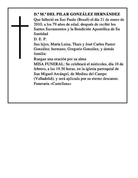 D.ª M.ª del Pilar González Hernández
