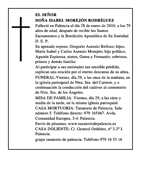 Doña Isabel Morejón Rodríguez