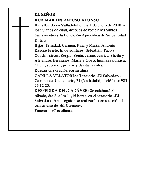 Don Martín Raposo Alonso