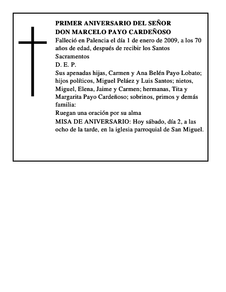 Don Marcelo Payo Cardeñoso