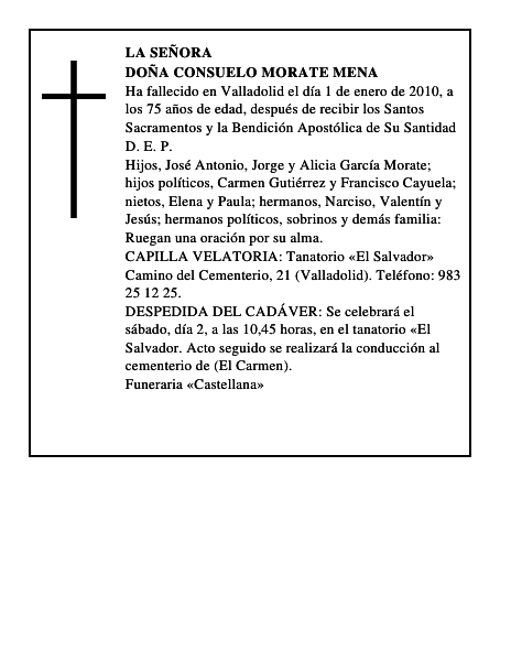 Doña Consuelo Morate Mena